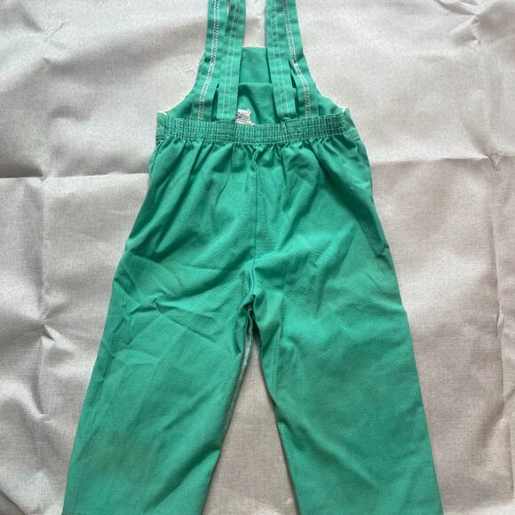 Vintage Baby One piece playsuit Overalls Teal Green Unisex Girl Boy - Picture 2 of 3